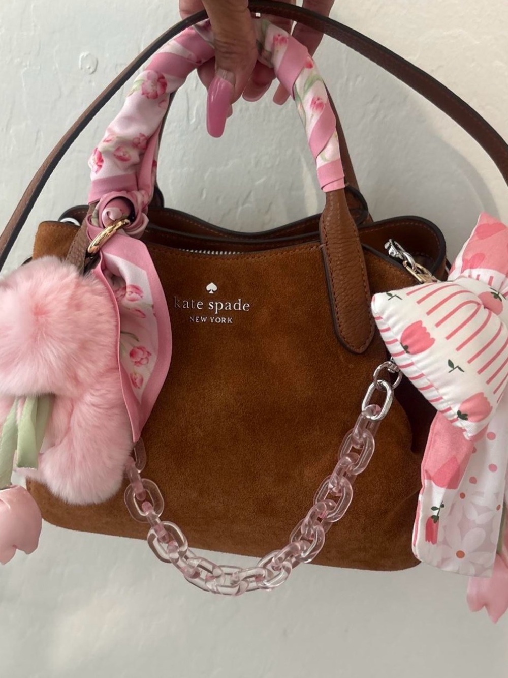 Kate Spade Suede in Color: Gingerbread, Small Dumpling New